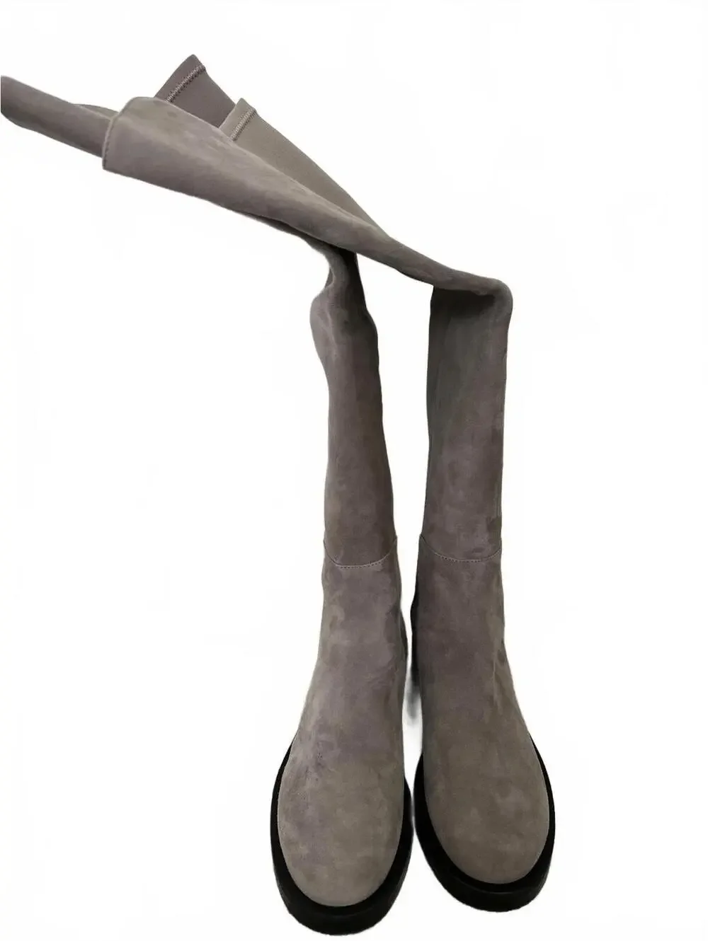 Stuart Weitzman 5050 Bold Boots Over-The-Knee OTK Boots Flannel Gray Size 6